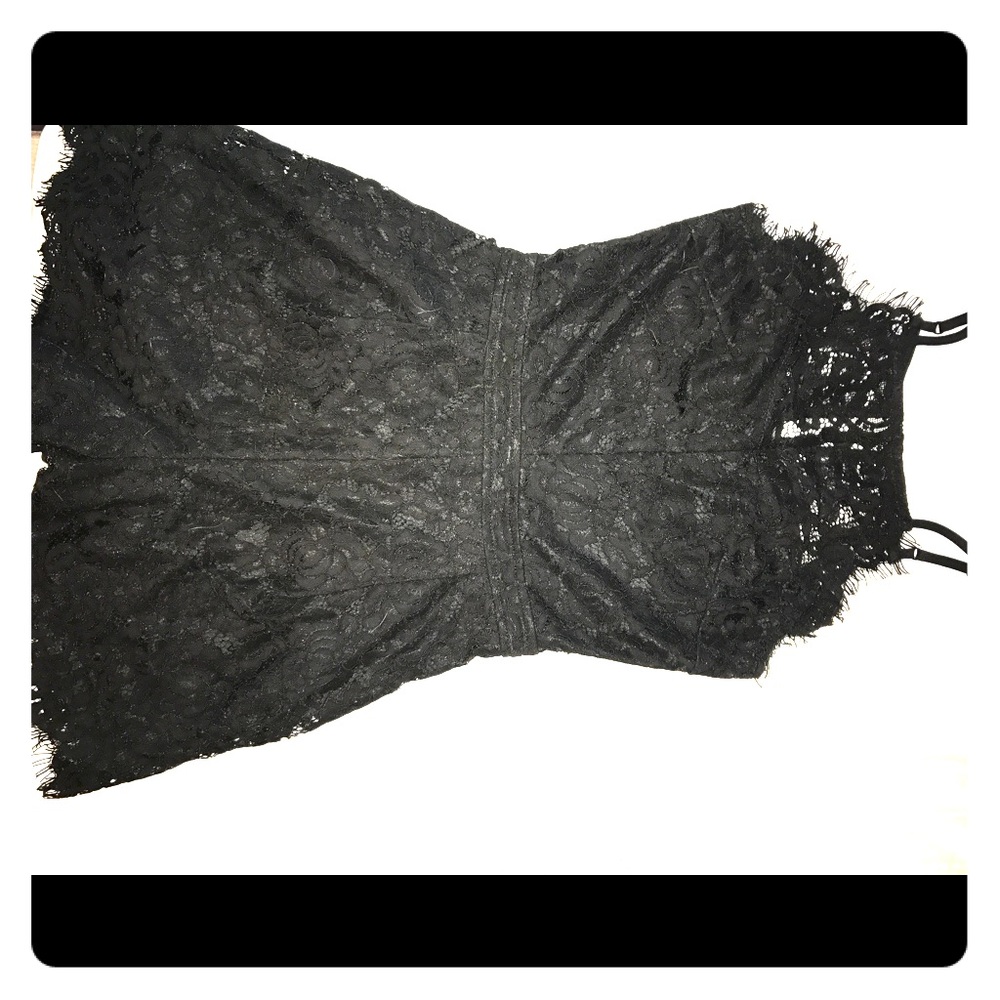 Francesca's black lace romper